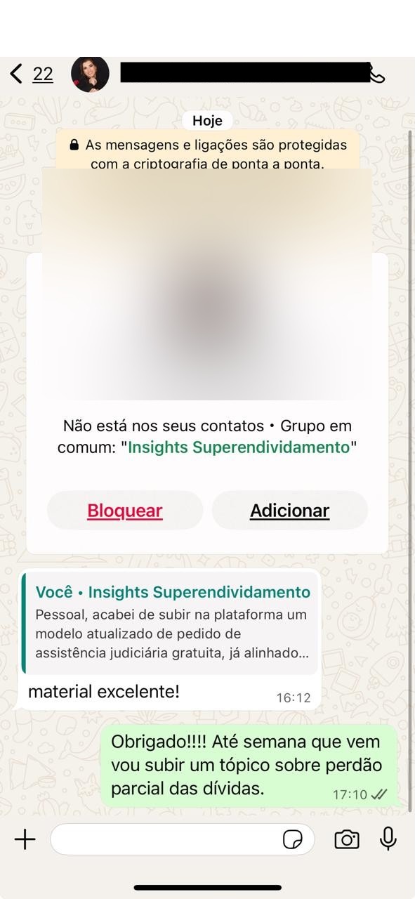 Feedback sobre material excelente